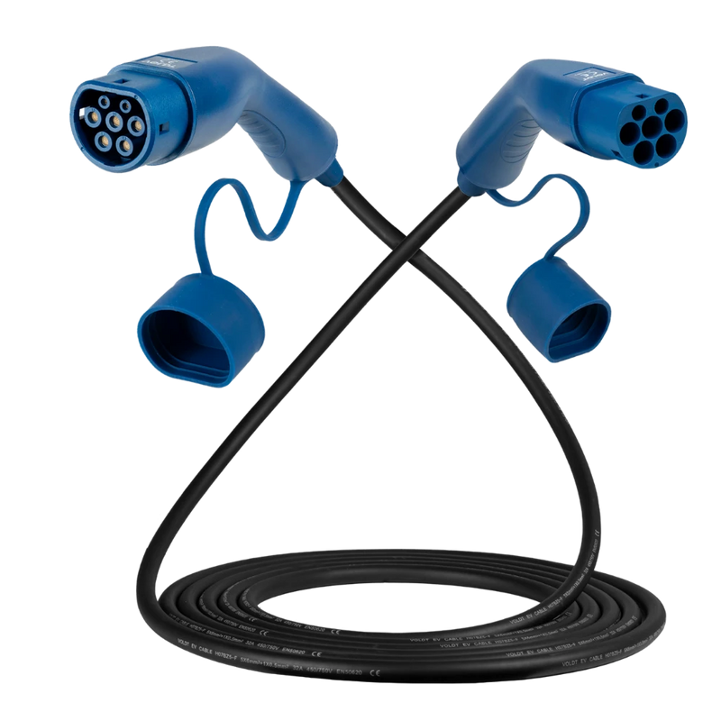 Ladekabel Type 2 - 1 fase - 16A