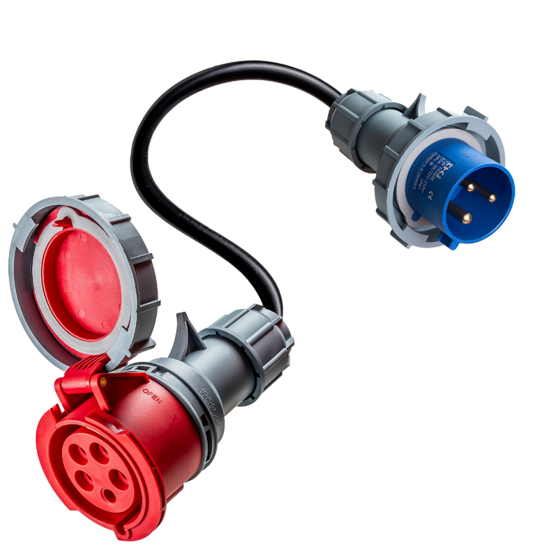 32A 5-polet CEE til 32A 3-polet CEe adapter