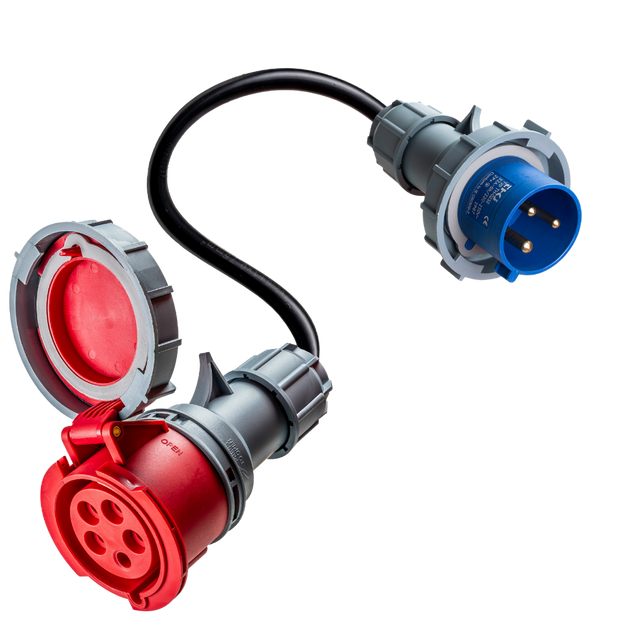 16A 5-polet til 32A 3-polet CEE adapter