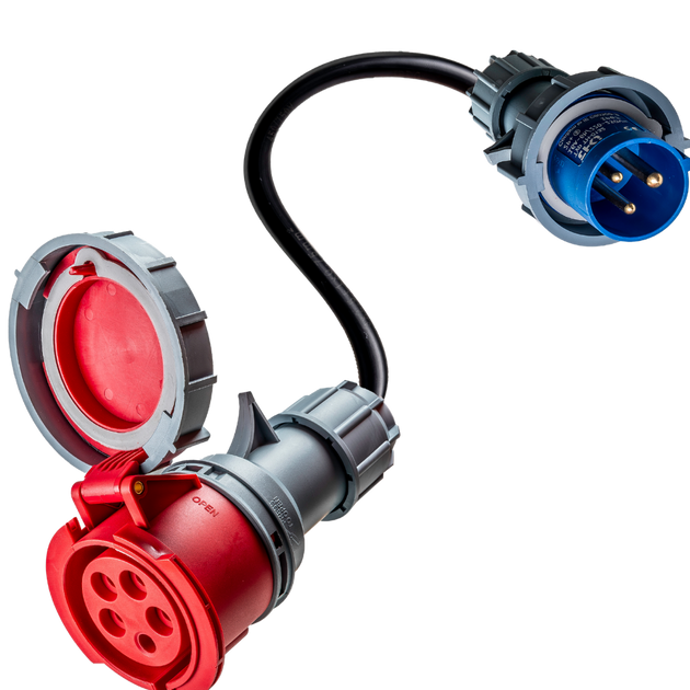 16A 5-polet til 16A 3-polet CEE adapter