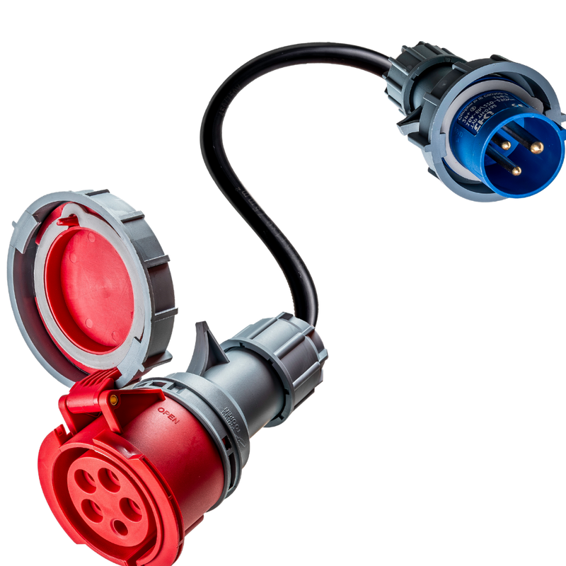 16A 5-polet til 16A 3-polet CEE adapter