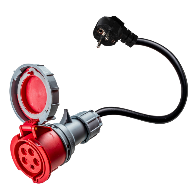 16A 5-polet til Schuko-adapter