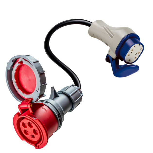 32A 5-polet CEE til type 3-adapter