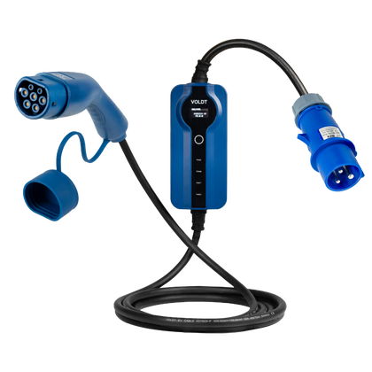 Type 2 til CEE | 1 Fas | justerbar 8A - 32A | 7,4kW Ladekabel