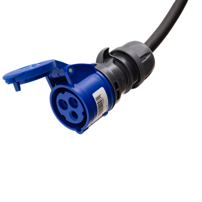 Adapterkabel type 2 (ladestasjonssiden) til 3-polet blå CEE kontakt