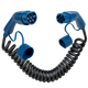 Type 2 til Type 2 | 1 Fas | 16A | 3,7kW | Spiral Ladekabel
