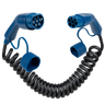 Type 2 til Type 2 | 3 Fas | 16A | 11kW | Spiral Ladekabel