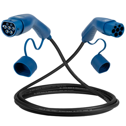 Type 2 | 1 fase | 16A | 3,7 kW ladekabel