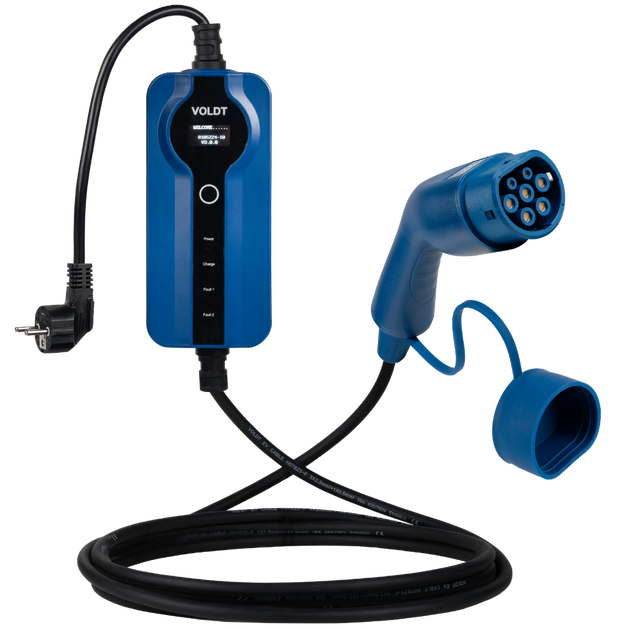 Type 2 til Schuko | justerbar 8A - 16A | 3,7kW Ladekabel