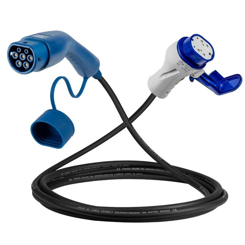 Type 2 - Type 3 | mode 3 | 16A | 11kW ladekabel