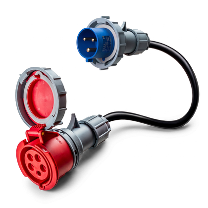 32A 5-polet CEE til 32A 3-polet CEe adapter