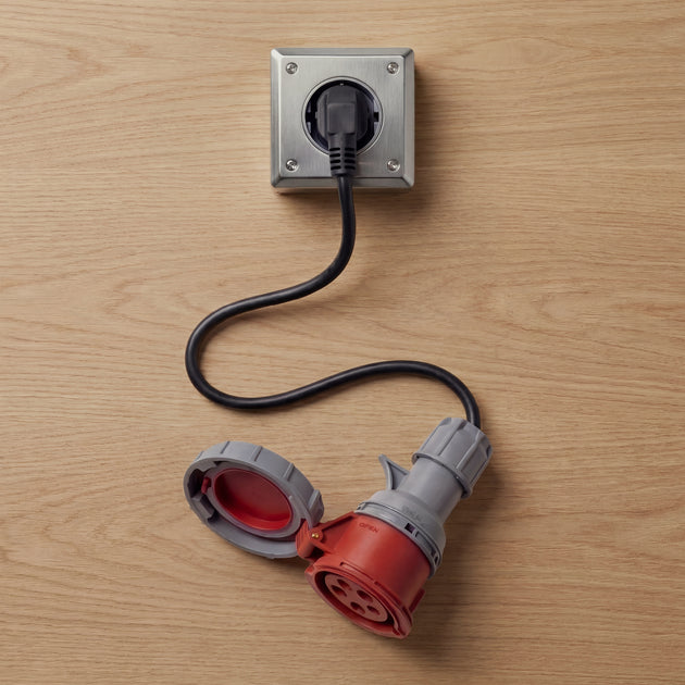 16A 5-polet til Schuko-adapter