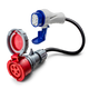 32A 5-polet CEE til type 3-adapter