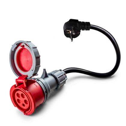 16A 5-polet til Schuko-adapter