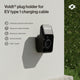Pluggholder for EV type 2-ladekabel