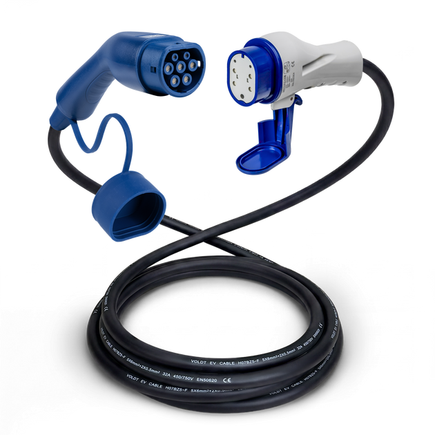 Type 2 - Type 3 | mode 3 | 32a | 22kW ladekabel